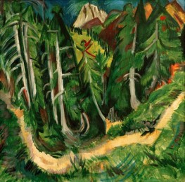 Waldschlucht Stafel, 1918 von Ernst Ludwig Kirchner | Gemälde-Reproduktion