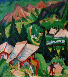 Der Junkerboden von der Stafel aus, 1919 von Ernst Ludwig Kirchner | Gemälde-Reproduktion