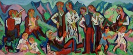 Sonntag der Bergbauern (Alpsonntag), 1923 von Ernst Ludwig Kirchner | Gemälde-Reproduktion