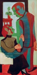 Mutter und Sohn, 1927 von Ernst Ludwig Kirchner | Gemälde-Reproduktion