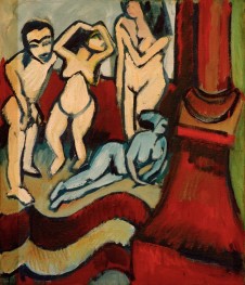 Vier Holzplastiken, 1912 von Ernst Ludwig Kirchner | Gemälde-Reproduktion