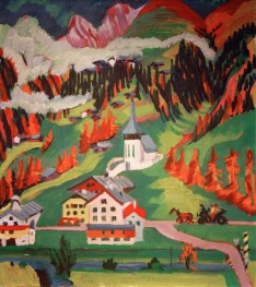 Frauenkirch im Herbst, 1920 von Ernst Ludwig Kirchner | Gemälde-Reproduktion