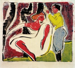 Russisches Tänzerpaar, 1909 von Ernst Ludwig Kirchner | Gemälde-Reproduktion