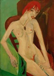 Red-Haired Woman, 1914 by Ernst Ludwig Kirchner | Painting Reproduction