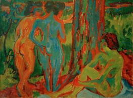 Three Nudes in the Forest, 1920 by Ernst Ludwig Kirchner | Painting Reproduction