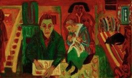 The living room, 1920 by Ernst Ludwig Kirchner | Painting Reproduction