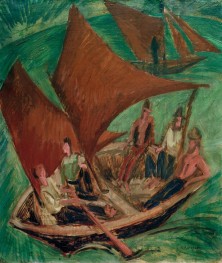 Fishing Boats, 1914 by Ernst Ludwig Kirchner | Painting Reproduction
