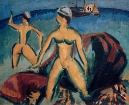 Bathers (Fehmarn) | Ernst Ludwig Kirchner | Painting Reproduction