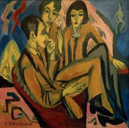 Artists' Group (Conversation of Artists) | Ernst Ludwig Kirchner | Painting Reproduction