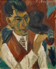 Otto Mueller with Pipe | Ernst Ludwig Kirchner | Painting Reproduction