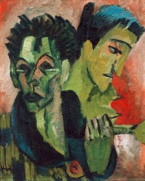Self-Portrait with Girl | Ernst Ludwig Kirchner | Painting Reproduction