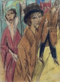 Frauen auf der Straße, 1913 von Ernst Ludwig Kirchner | Gemälde-Reproduktion