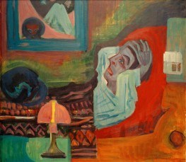 Kranker in der Nacht (Der Kranke), 1920 von Ernst Ludwig Kirchner | Gemälde-Reproduktion