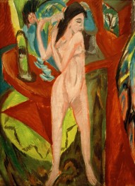 Sich kämmender Akt, 1913 von Ernst Ludwig Kirchner | Gemälde-Reproduktion