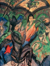 Paar under Papanschirm | Ernst Ludwig Kirchner | Painting Reproduction