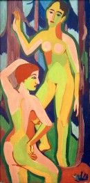 Two Nudes in the Forest II | Ernst Ludwig Kirchner | Painting Reproduction