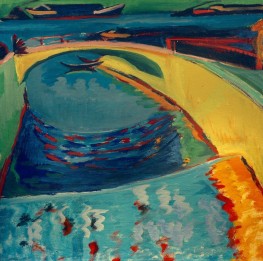 Bridge at the Prießnitz Estuary | Ernst Ludwig Kirchner | Painting Reproduction
