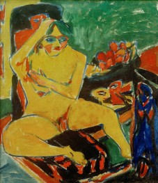 Nude in the Studio | Ernst Ludwig Kirchner | Painting Reproduction