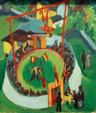 The travelling circus | Ernst Ludwig Kirchner | Painting