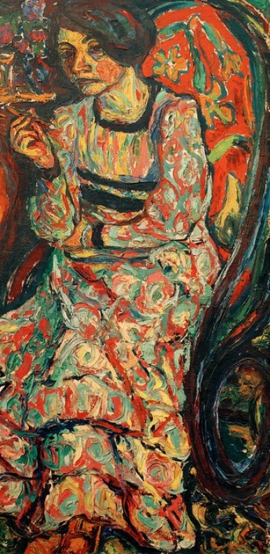 Frau im Schaukelstuhl (Emmi Frisch), 1908 | Ernst Ludwig Kirchner