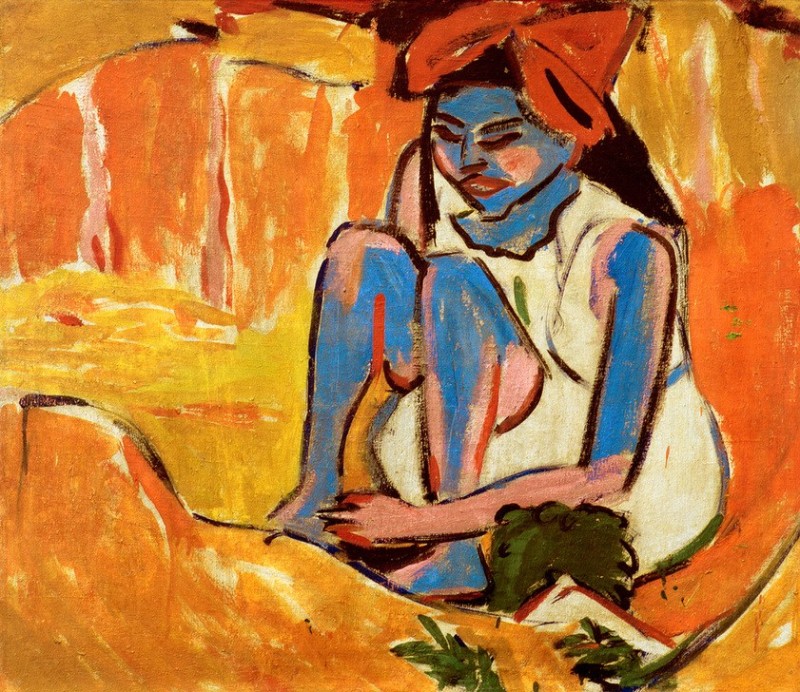 Ernst Ludwig Kirchner | Das blaue Mädchen in der Sonne, 1910 Das blaue Mädchen in der Sonne, 1910 | Ernst Ludwig Kirchner