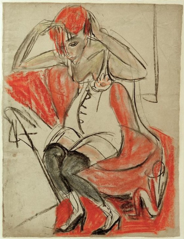 Girl on violettem Sessel, 1910 | Ernst Ludwig Kirchner