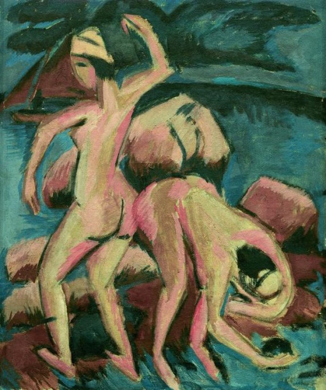 Ernst Ludwig Kirchner | Zwei Badende, Fehmarn, 1912 Zwei Badende, Fehmarn, 1912 | Ernst Ludwig Kirchner