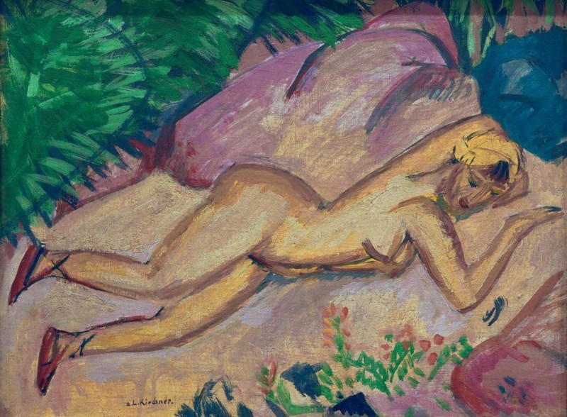 Ernst Ludwig Kirchner | Liegendes Mädchen am Strand, 1912 Liegendes Mädchen am Strand, 1912 | Ernst Ludwig Kirchner