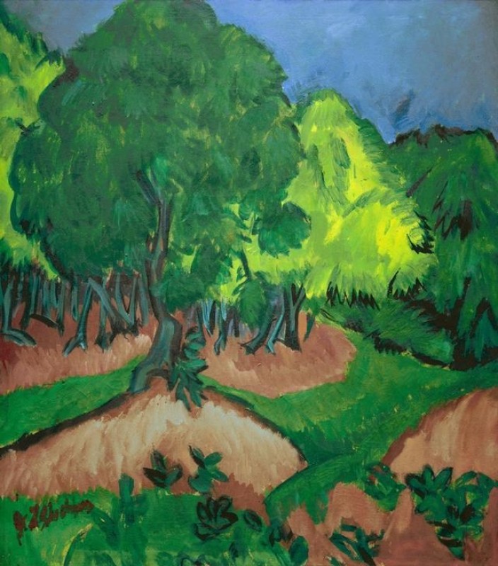 Ernst Ludwig Kirchner | Landschaft mit Kastanienbaum, 1913 Landschaft mit Kastanienbaum, 1913 | Ernst Ludwig Kirchner