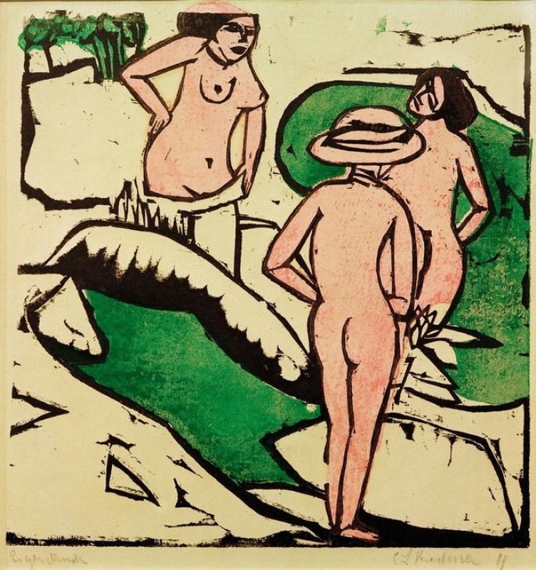 Drei badende Frauen, 1912 | Ernst Ludwig Kirchner