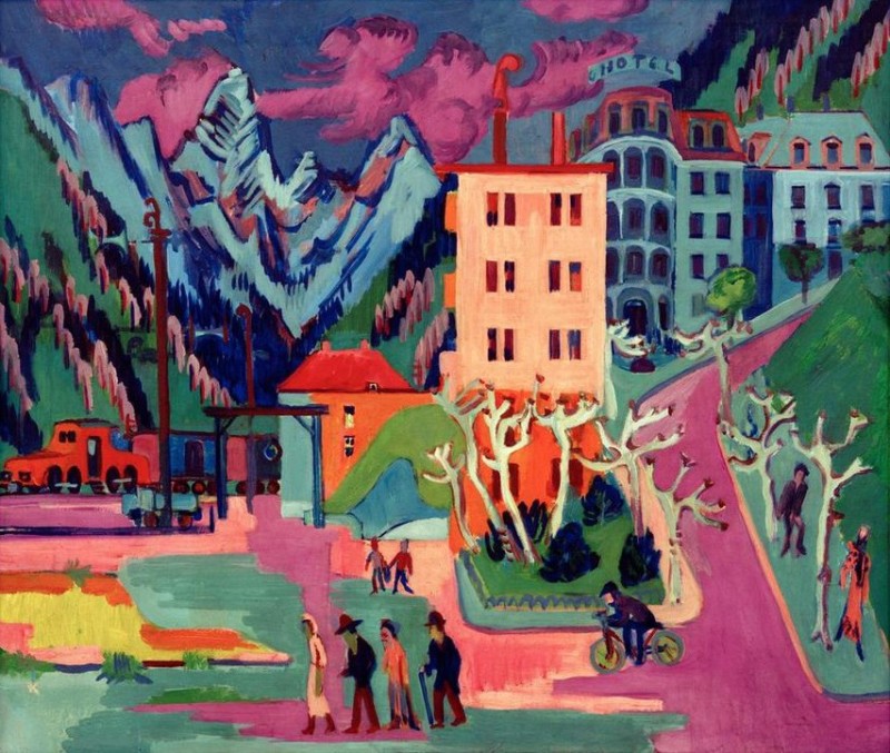 Ernst Ludwig Kirchner | Bahnhof Davos, 1925 Bahnhof Davos, 1925 | Ernst Ludwig Kirchner
