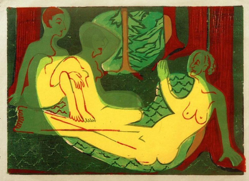 Drei Akte im Walde, 1933 | Ernst Ludwig Kirchner