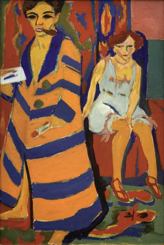 Self-Portrait with Model, 1910 | Ernst Ludwig Kirchner
