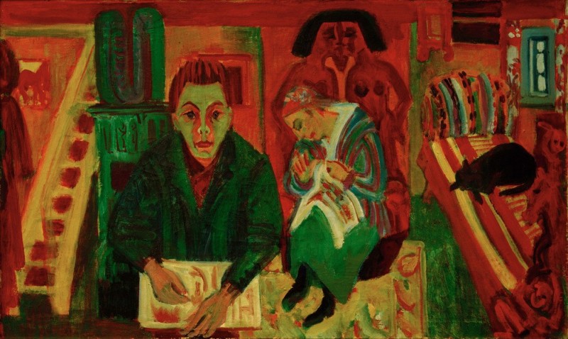 The living room, 1920 | Ernst Ludwig Kirchner
