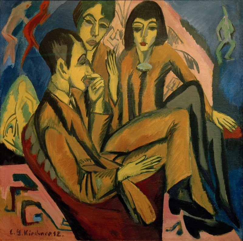 Ernst Ludwig Kirchner | Artists' Group (Conversation of Artists), 1913 Artists' Group (Conversation of Artists), 1913 | Ernst Ludwig Kirchner