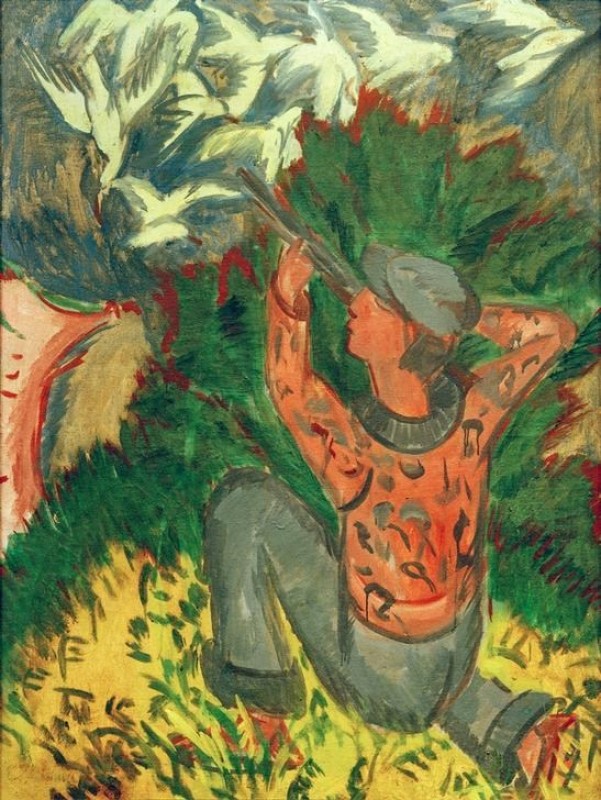 Lion hunter in the grove, 1912 | Ernst Ludwig Kirchner