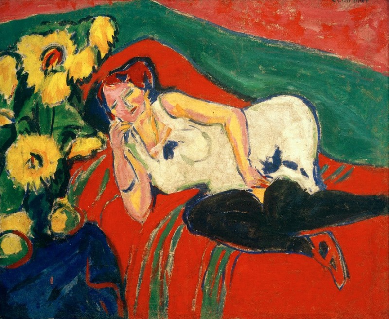 Ernst Ludwig Kirchner | Reclining Woman in White Shirt, 1909 Reclining Woman in White Shirt, 1909 | Ernst Ludwig Kirchner