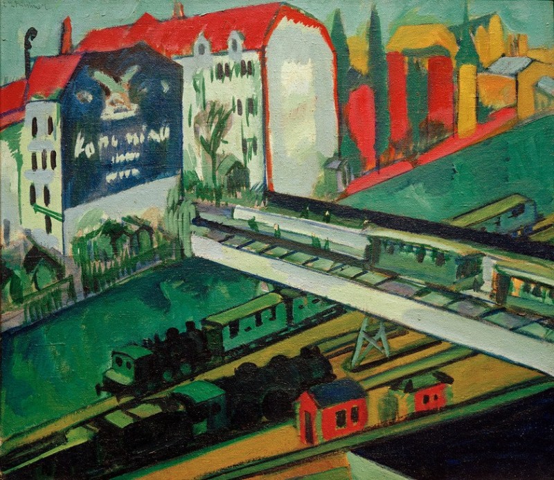 Tram and Railway; View from the Studio Window, 1914 | Ernst Ludwig Kirchner