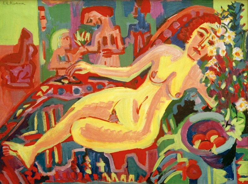 Naked Girl on Divan, 1924 | Ernst Ludwig Kirchner