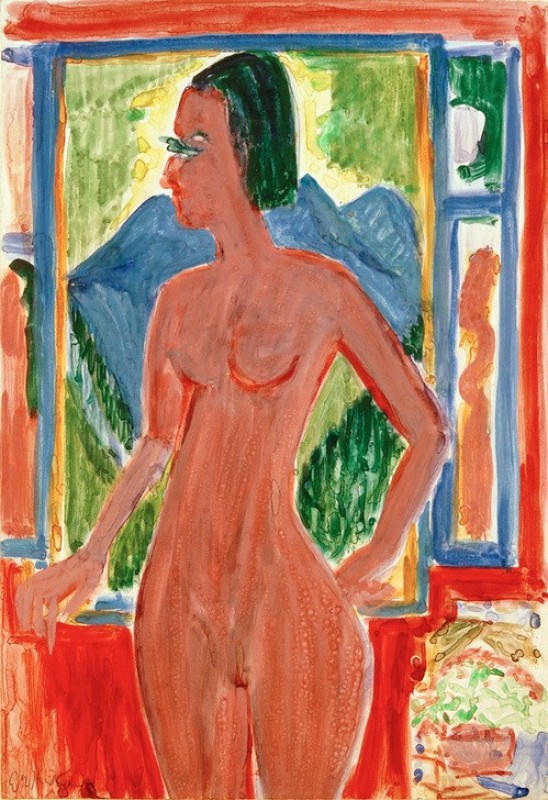 Naked Woman at the Window, 1922 | Ernst Ludwig Kirchner