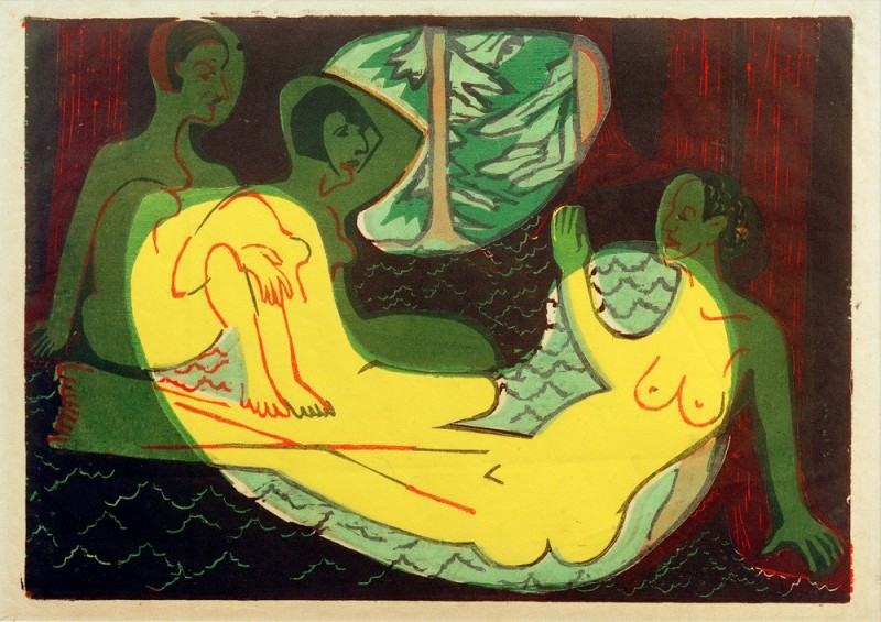 Three Nudes in the Forest, 1933 | Ernst Ludwig Kirchner