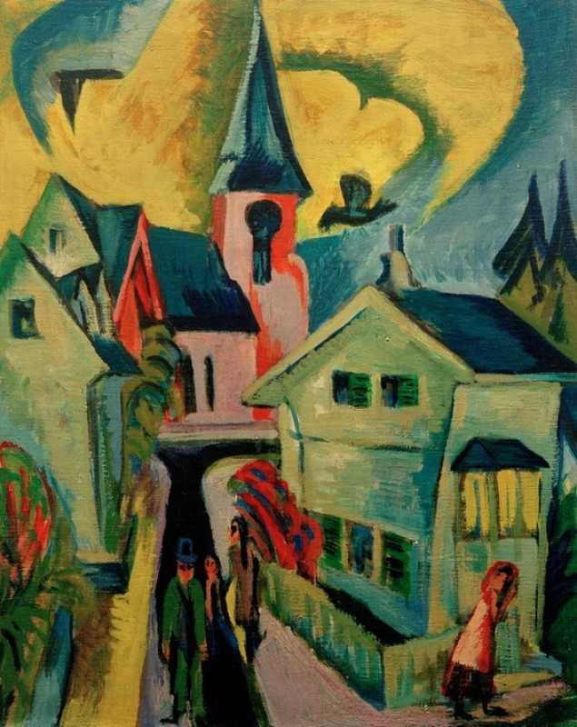 Königstein with red Church, 1916 | Ernst Ludwig Kirchner