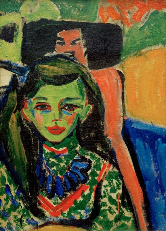 Fränzi in Front of a Carved Chair, 1910 | Ernst Ludwig Kirchner