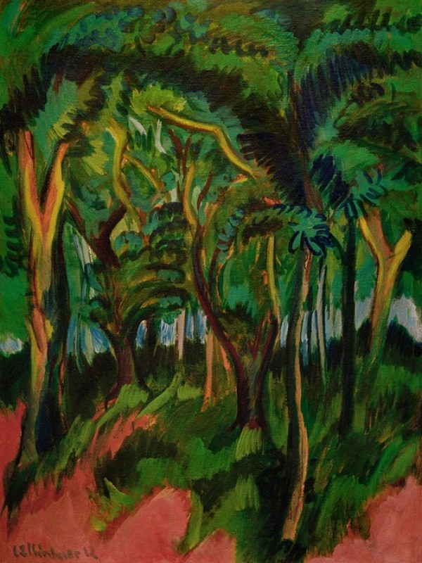 Waldinneres with rosa Vordergrund, 1913 | Ernst Ludwig Kirchner