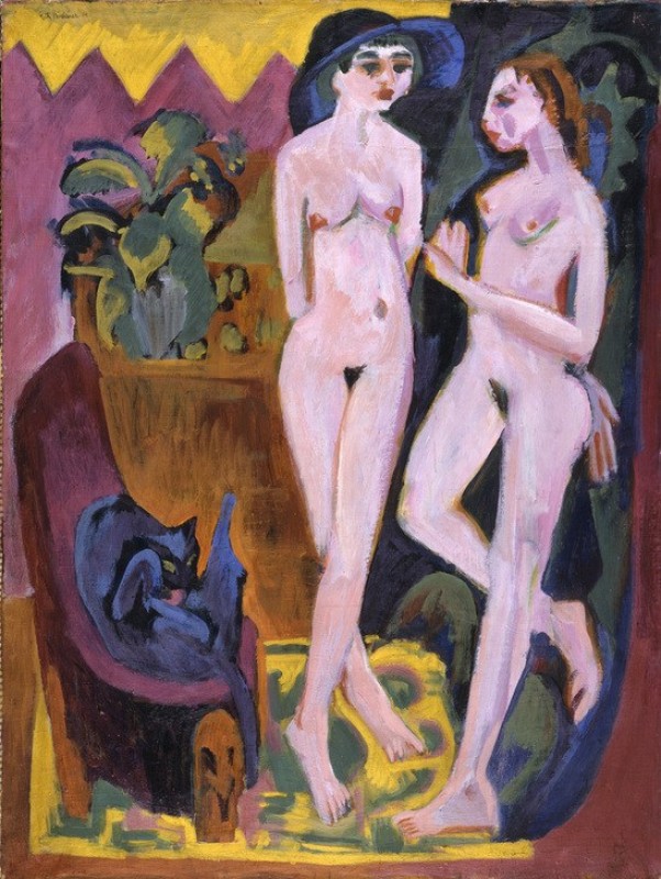 Two Nudes in a Room, 1914 | Ernst Ludwig Kirchner