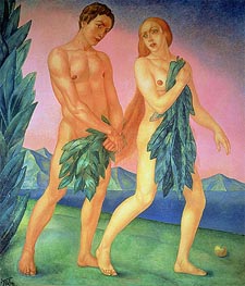The Expulsion from Paradise, 1911 by Kuzma Petrov-Vodkin | Painting Reproduction