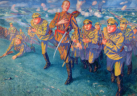In the Firing Line, 1916 | Kuzma Petrov-Vodkin