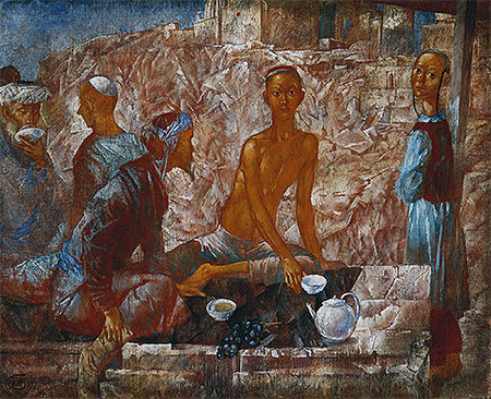 Samarkand Scene, 1921 | Kuzma Petrov-Vodkin | Gemälde Reproduktion