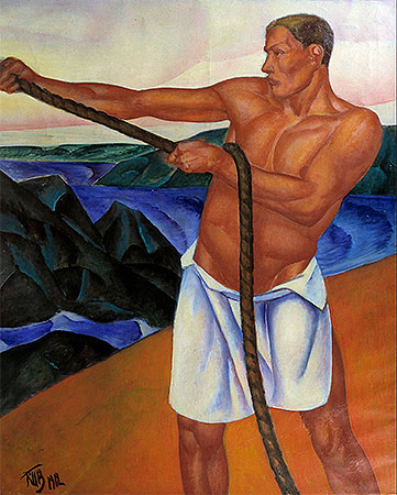 The Worker, 1912 | Kuzma Petrov-Vodkin | Gemälde Reproduktion