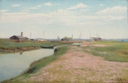 The River and the Harbour at Frederiksværk | Laurits Andersen Ring | Painting Reproduction